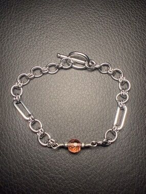 Zultanite Color Change Turkish Diaspore Faceted Toggle Stainless Bracelet